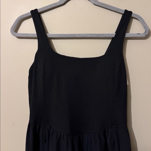 NWT- Zella Effortless Square Neck Midi Dress, Black, Small - Picture 7 of 12